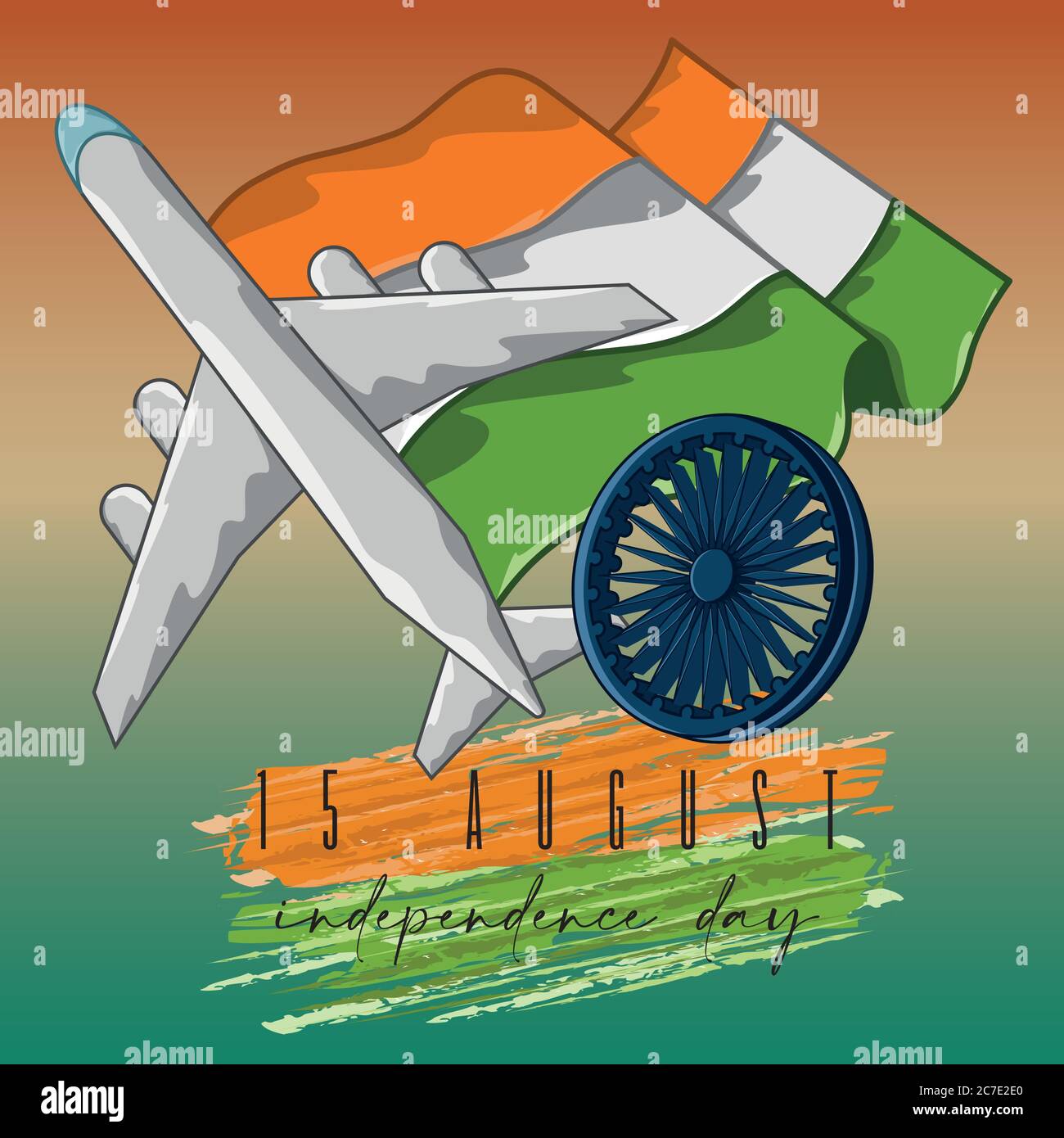 Happy independence day of India. Independence day card - Vector Stock ...