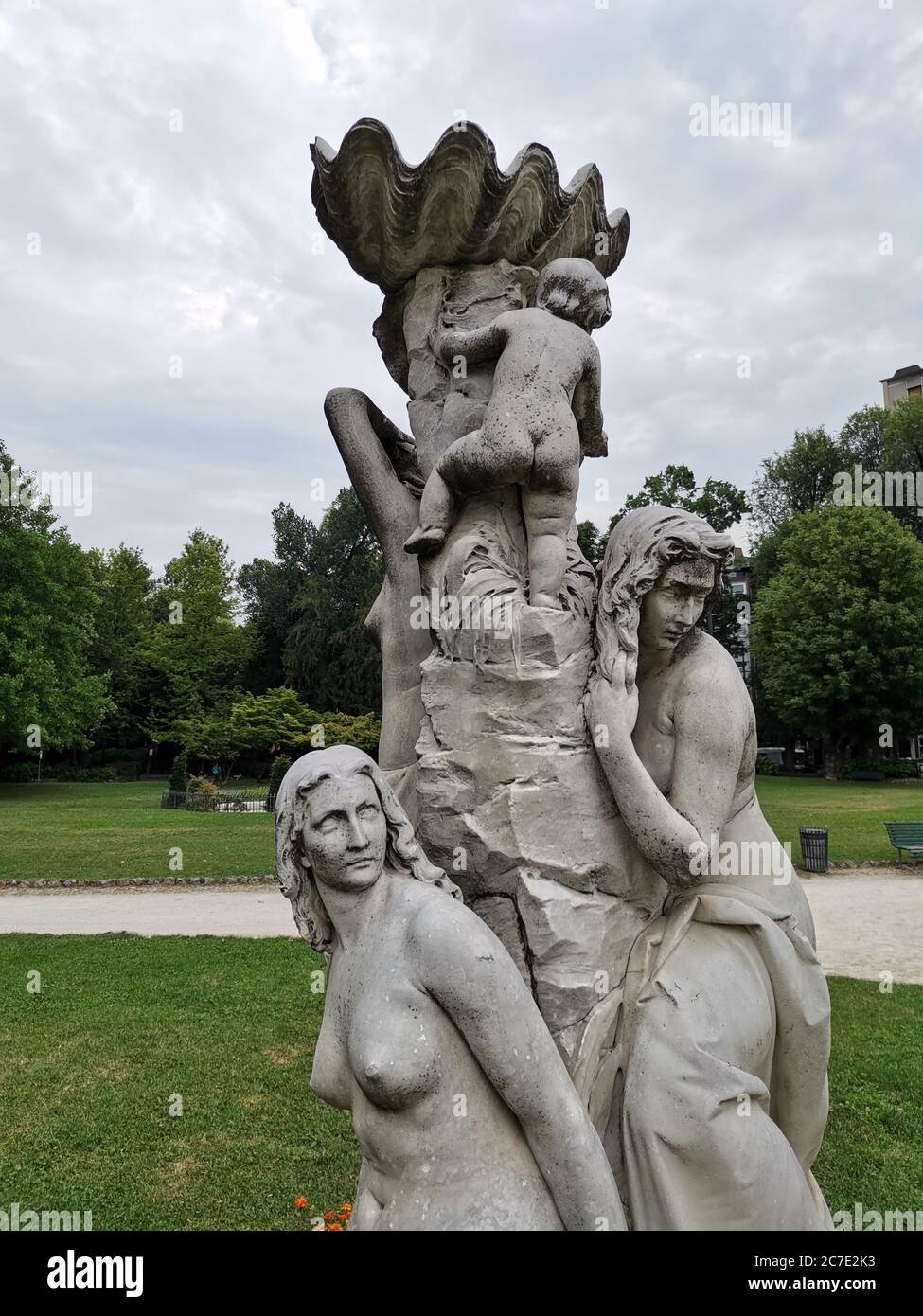 Fontana delle Naiadi Giardini Pubblici Piazza Roma Cremona Stock Photo