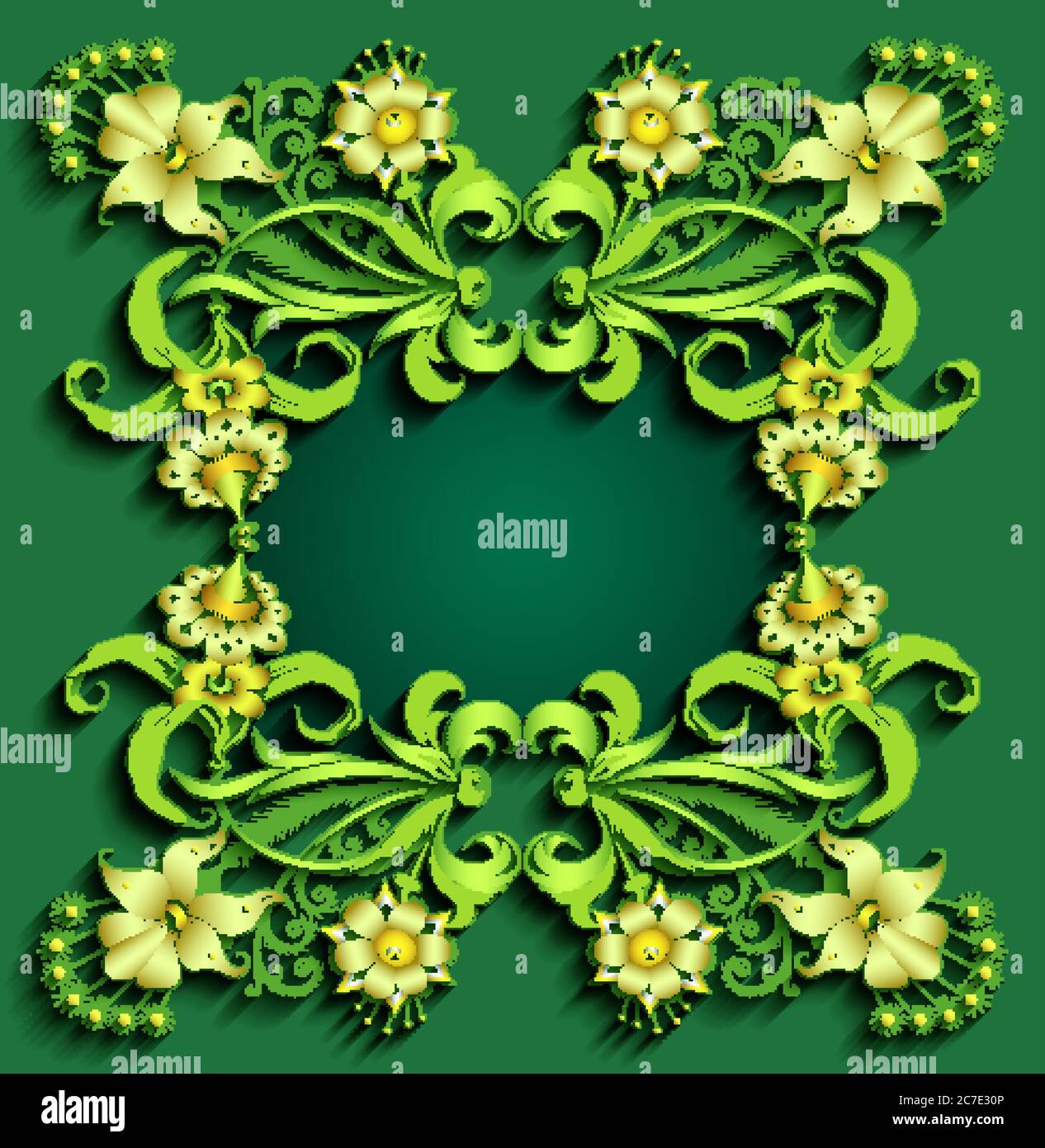 Floral hand drawn vector border Stock Vector Image & Art - Alamy