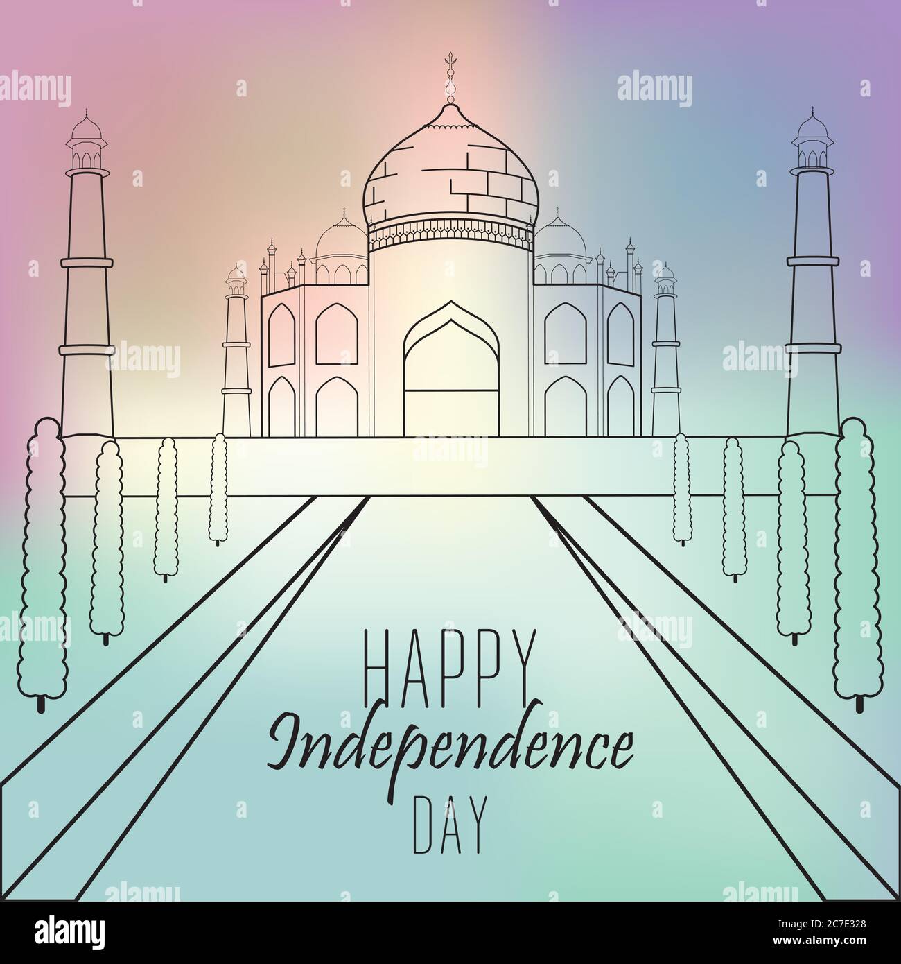 Happy independence day of India. Independence day card - Vector Stock ...
