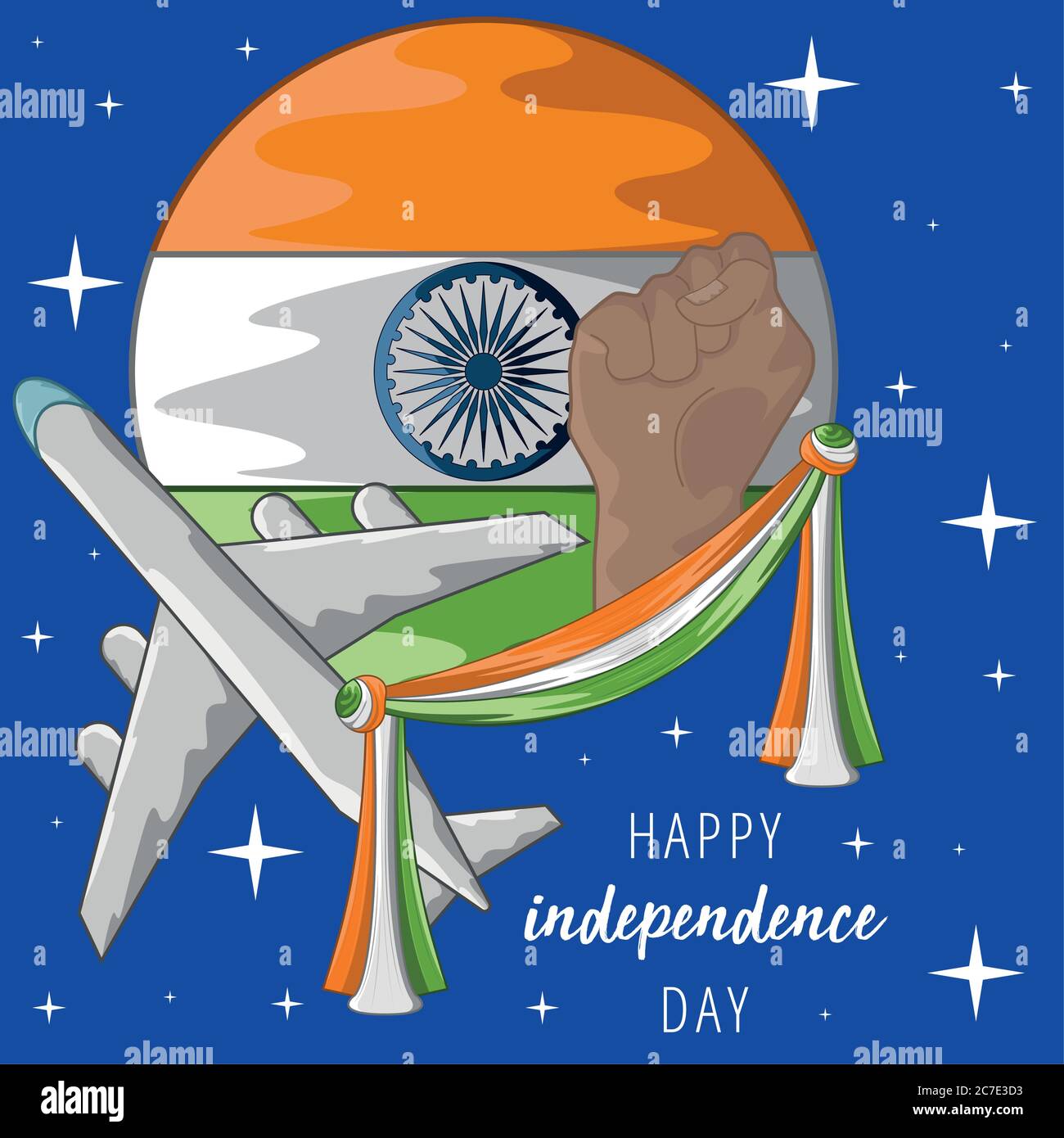 Happy independence day of India. Independence day card - Vector Stock ...