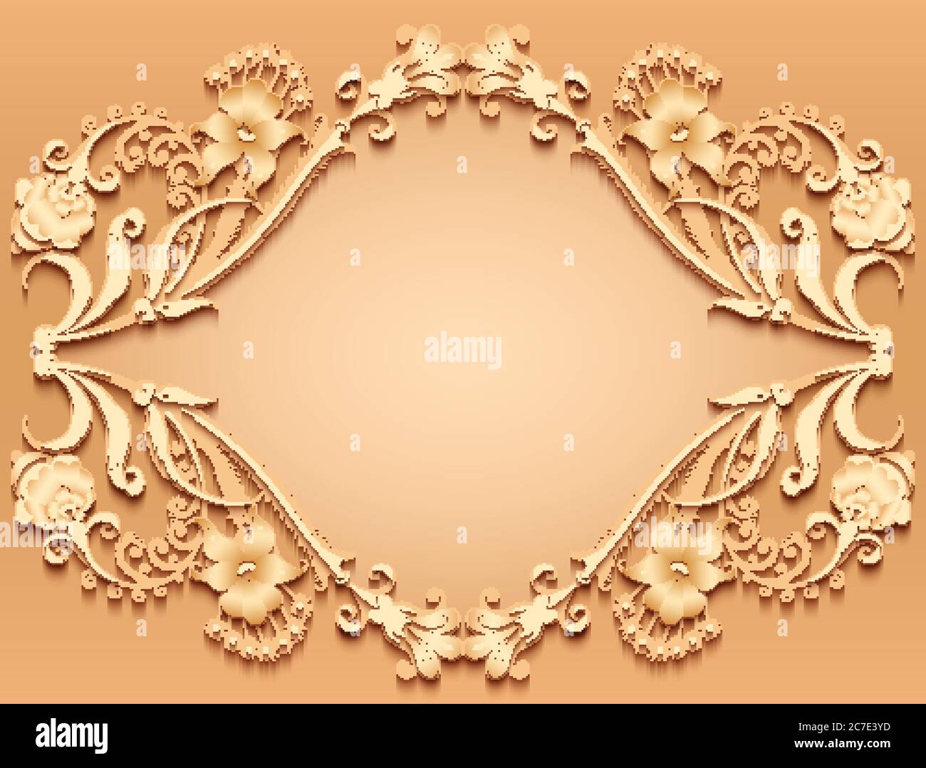 Floral vector vintage border Stock Vector Image & Art - Alamy