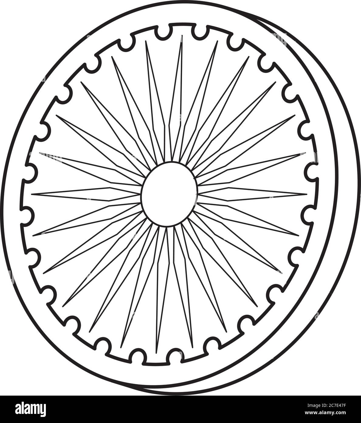 ashoka chakra indian emblem icon Stock Vector Image  Art  Alamy