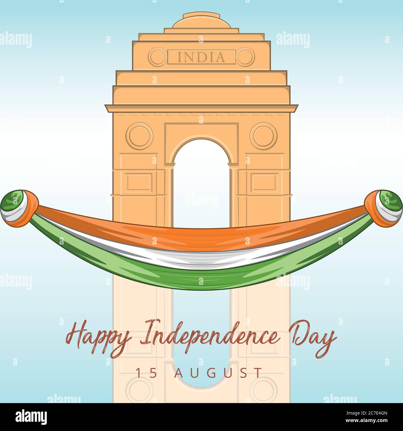 Happy independence day of India. Independence day card - Vector Stock Vector