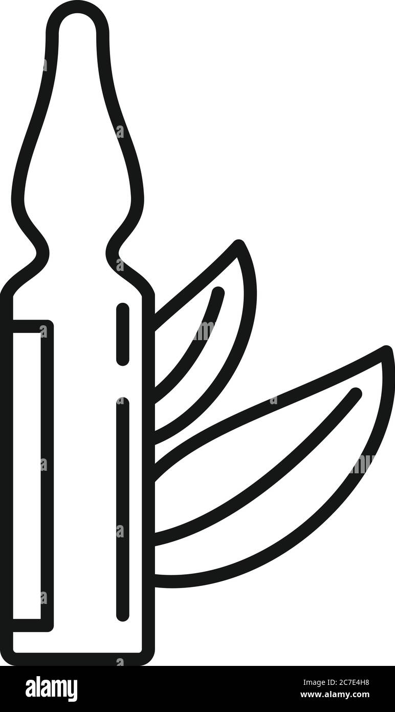 Homeopathy ampule icon. Outline homeopathy ampule vector icon for web ...