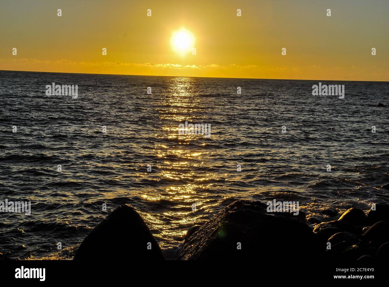 sunset on the sea, beautiful photo digital picture Stock Photo - Alamy