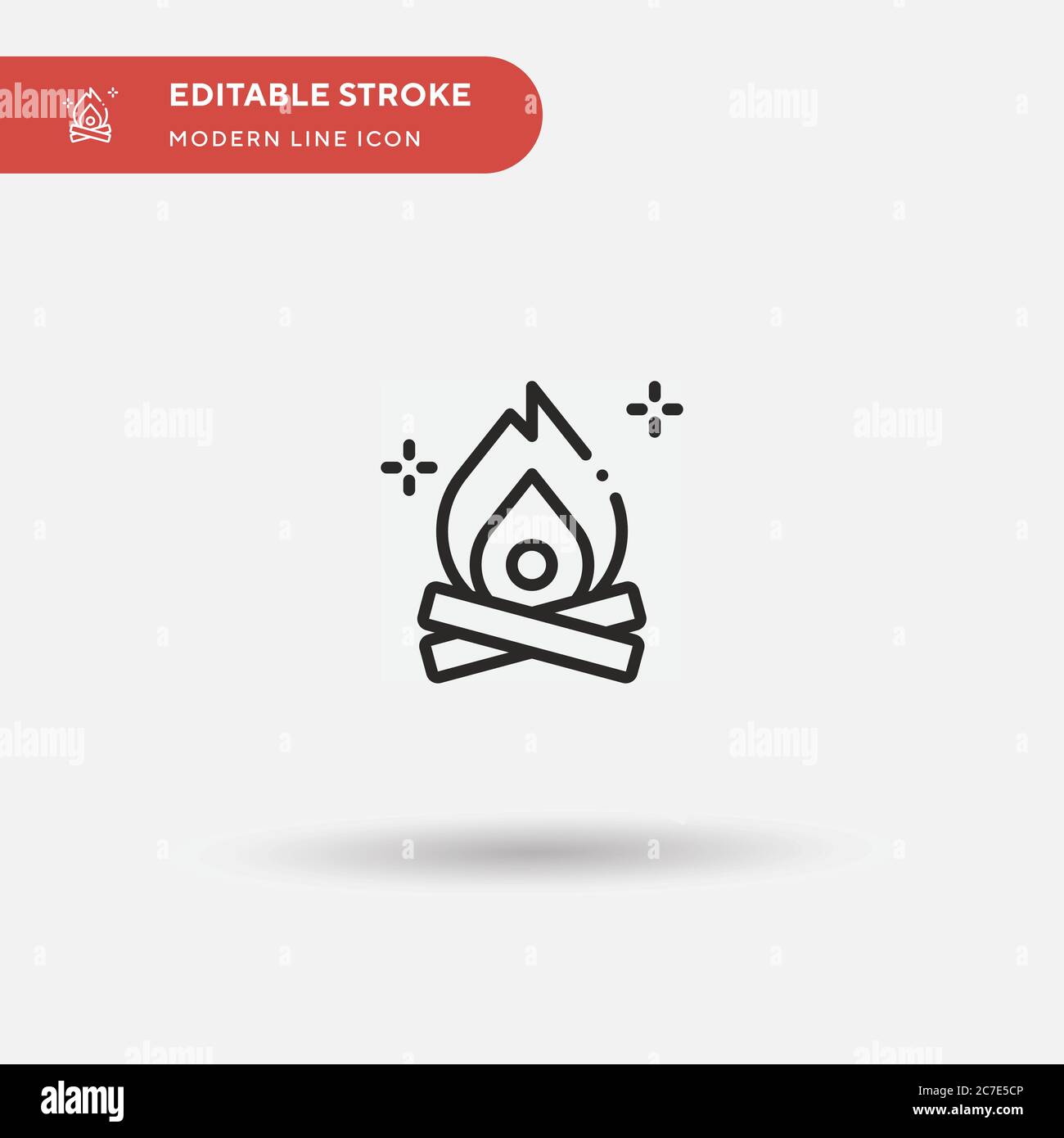 Fire Simple vector icon. Illustration symbol design template for web ...