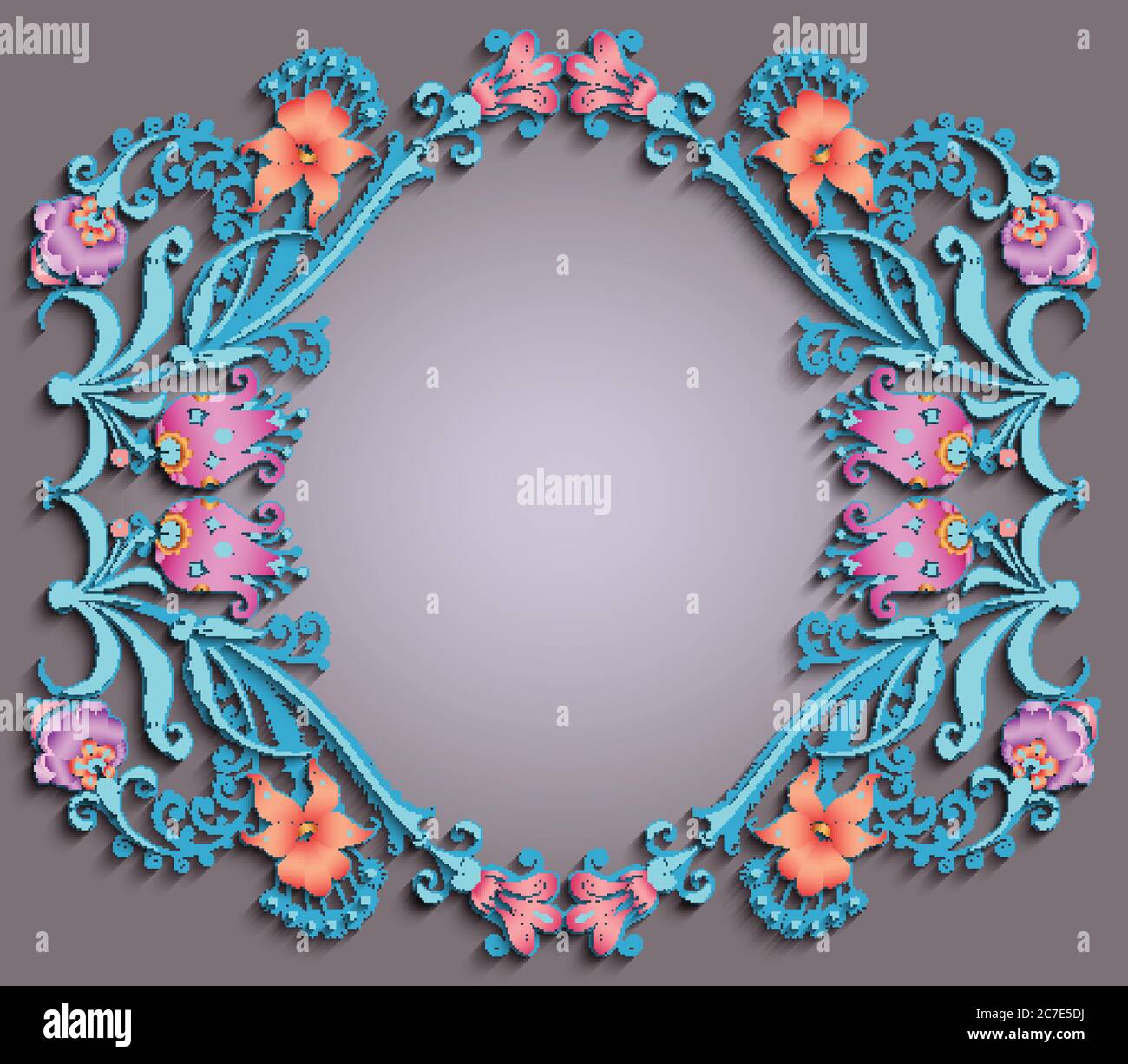 Floral hand drawn vector border Stock Vector Image & Art - Alamy