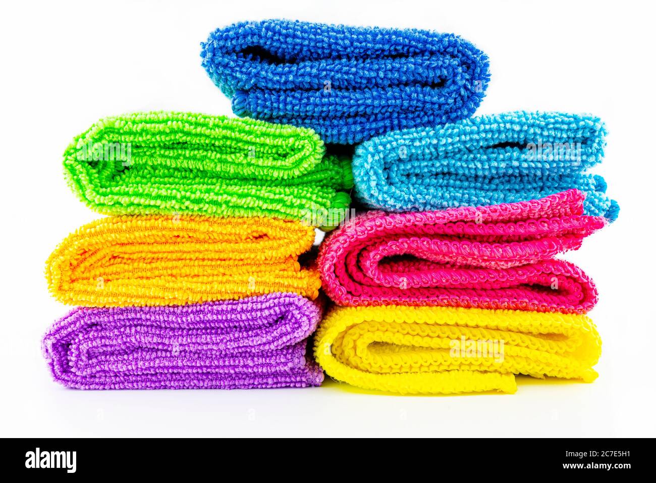 Background made of different colors of microfiber material stacked on