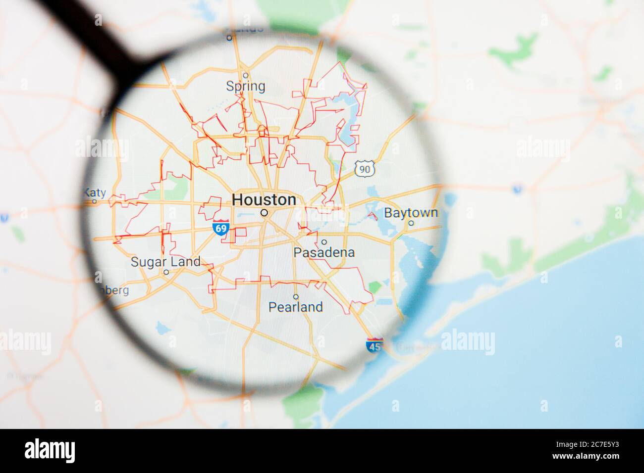 Houston map hi-res stock photography and images - Alamy