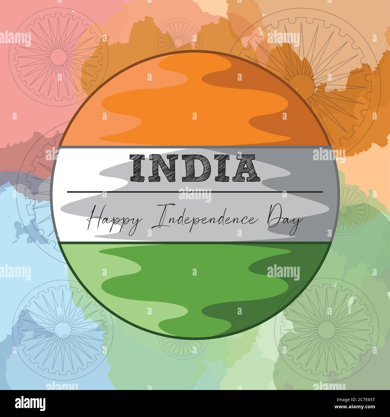 Happy independence day of India. Independence day card - Vector Stock ...