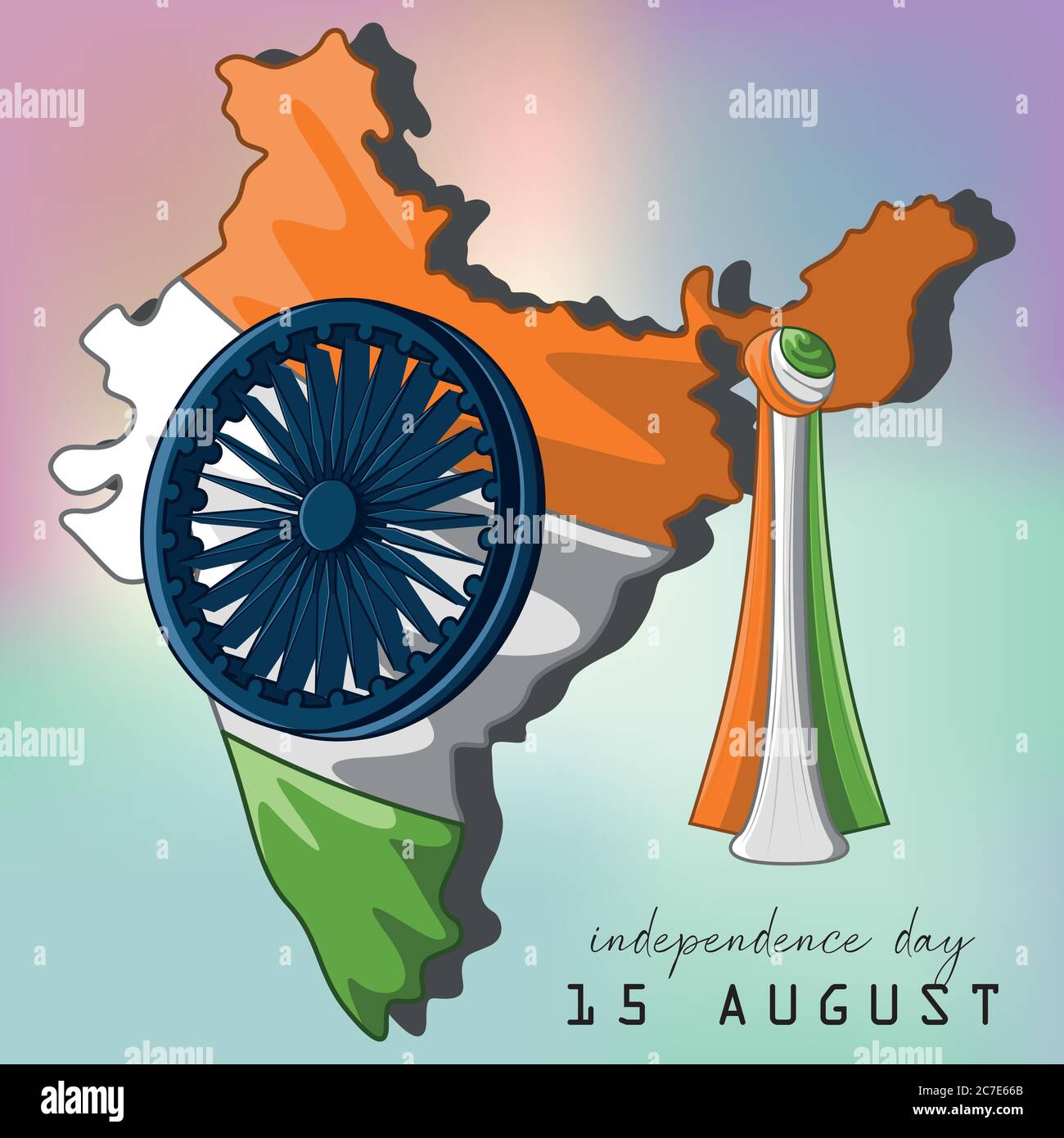 Happy independence day of India. Independence day card - Vector Stock ...
