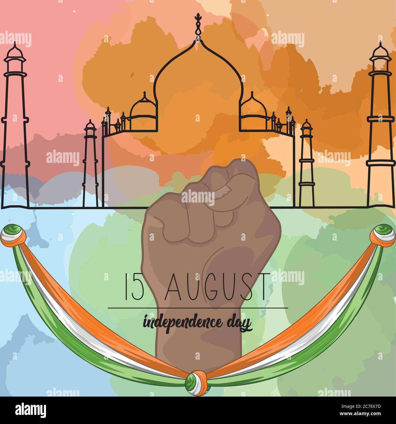 Happy independence day of India. Independence day card - Vector Stock ...