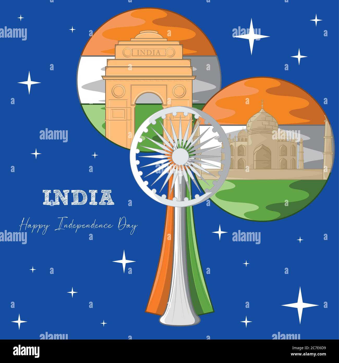 Happy independence day of India. Independence day card - Vector Stock ...