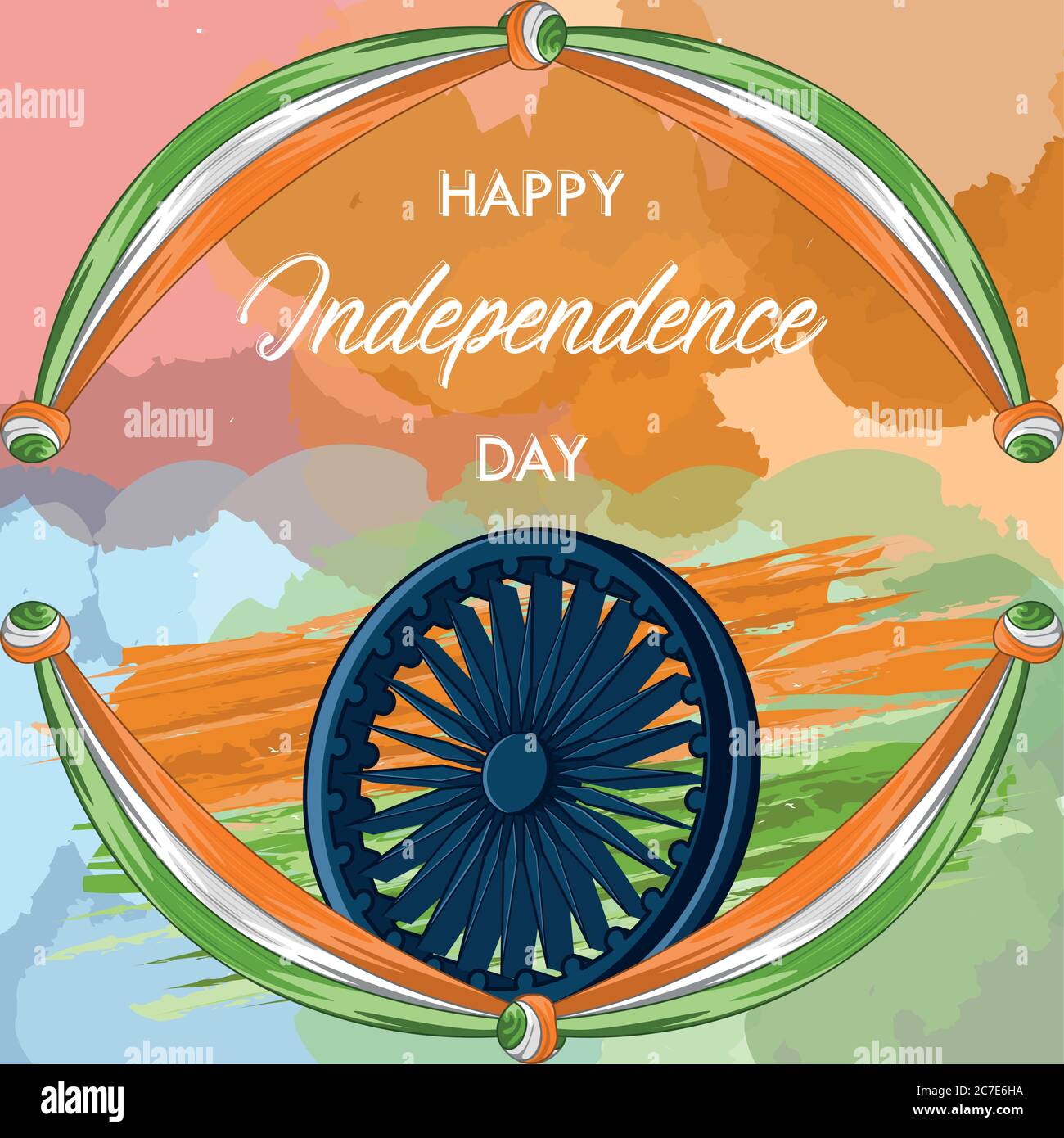 Happy independence day of India. Independence day card - Vector ...