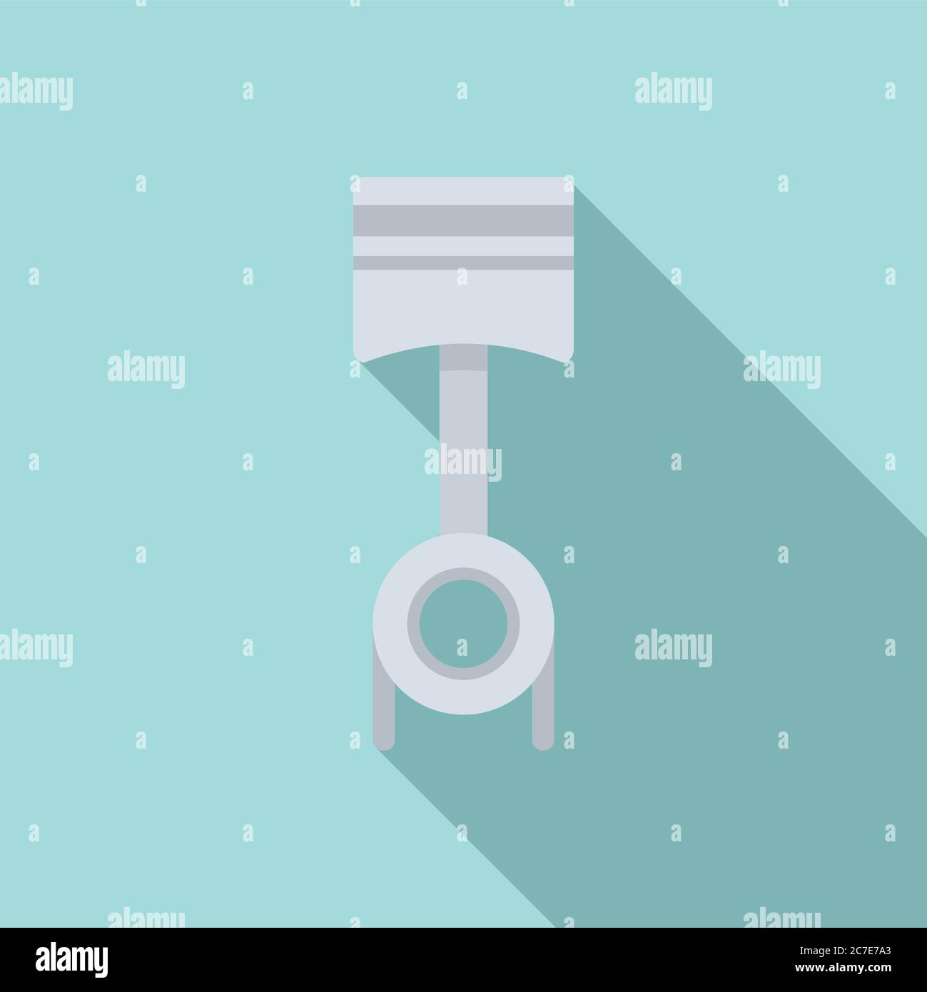 Car engine piston icon. Flat illustration of car engine piston vector ...