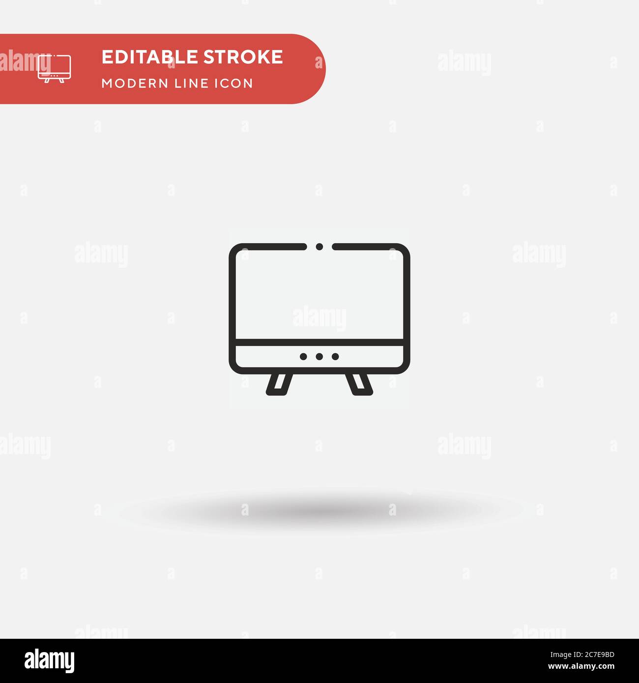 Tv Simple vector icon. Illustration symbol design template for web ...