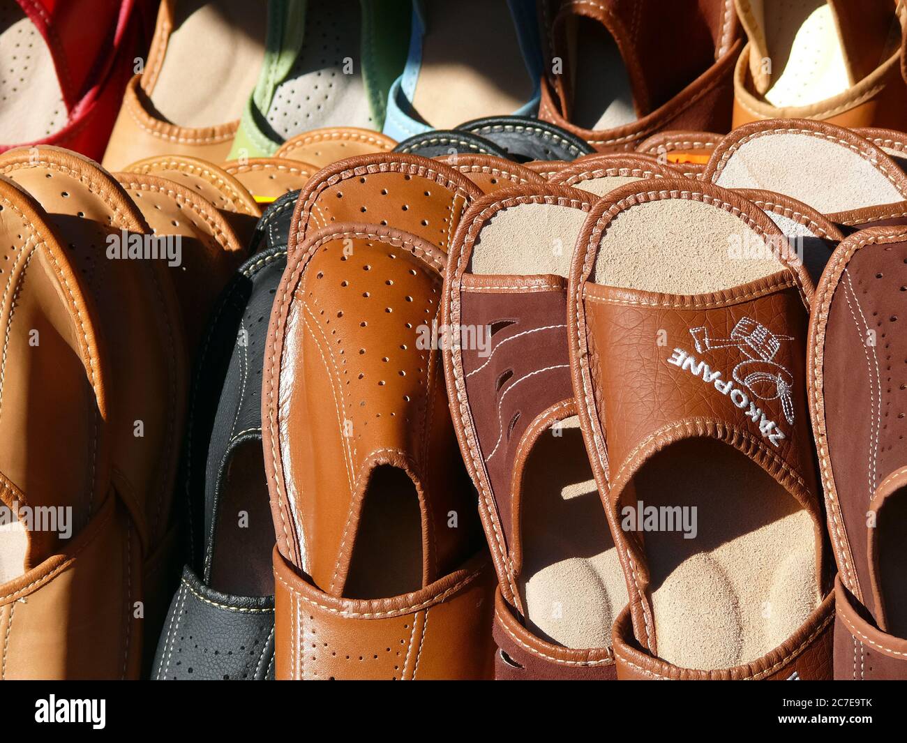 Traditional leather slippers Zakopane Lesser Poland Province