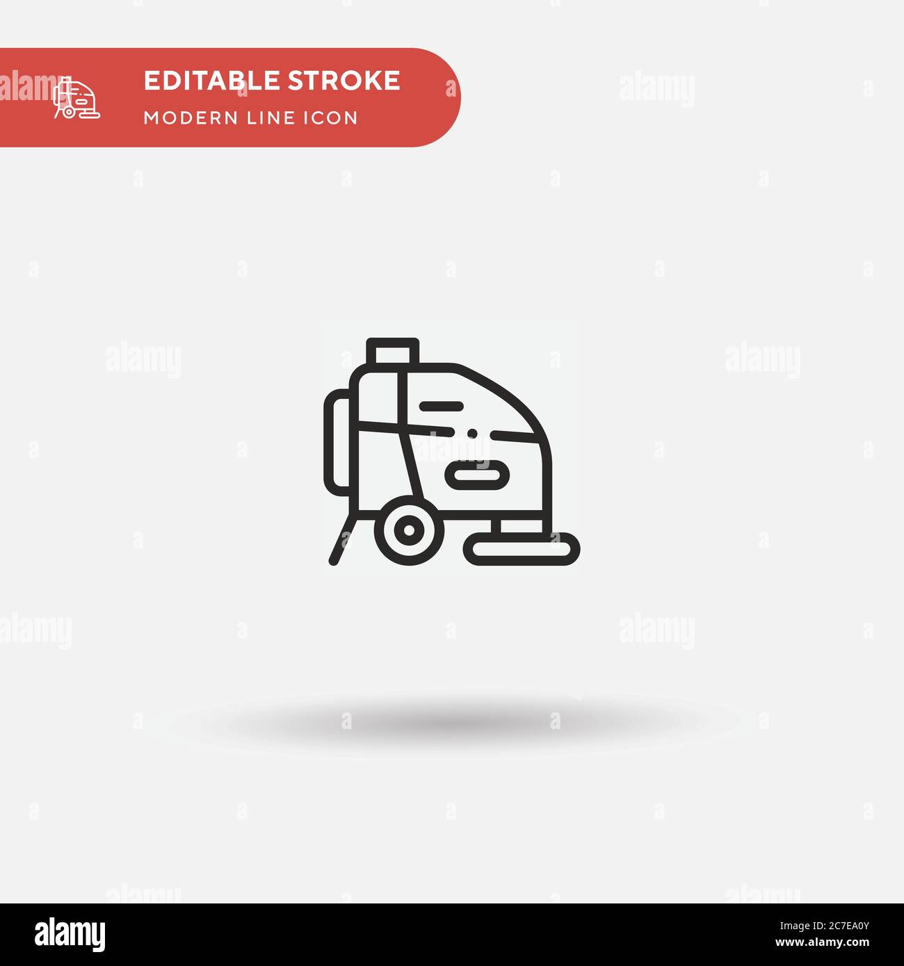 Floor scrubber Stock Vector Images - Alamy