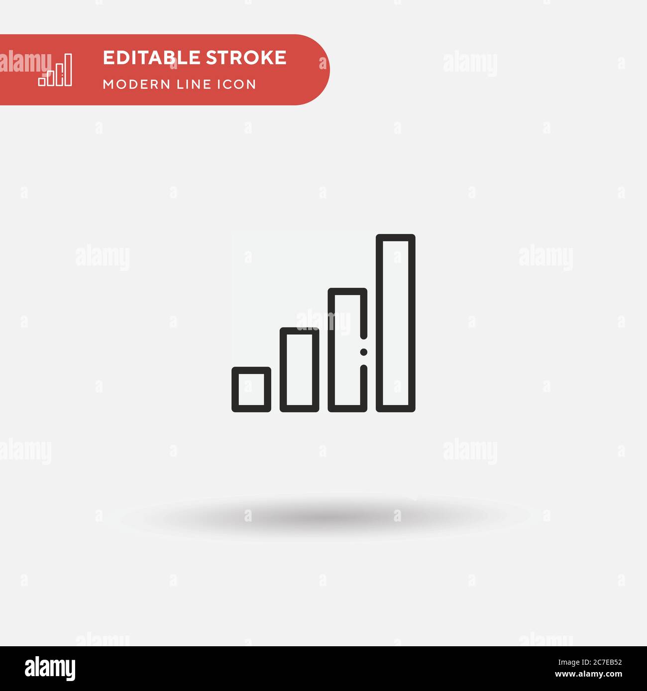 Bar Chart Simple vector icon. Illustration symbol design template for ...