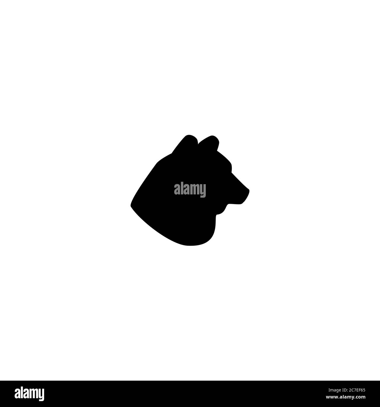 grizzly bear head silhouette