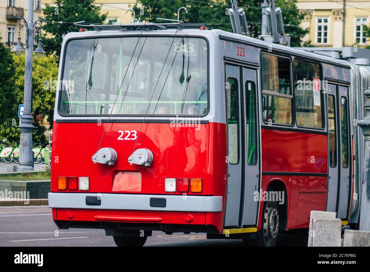 Budapest Hungary july 16, 2020 View of a traditional Hungarian red