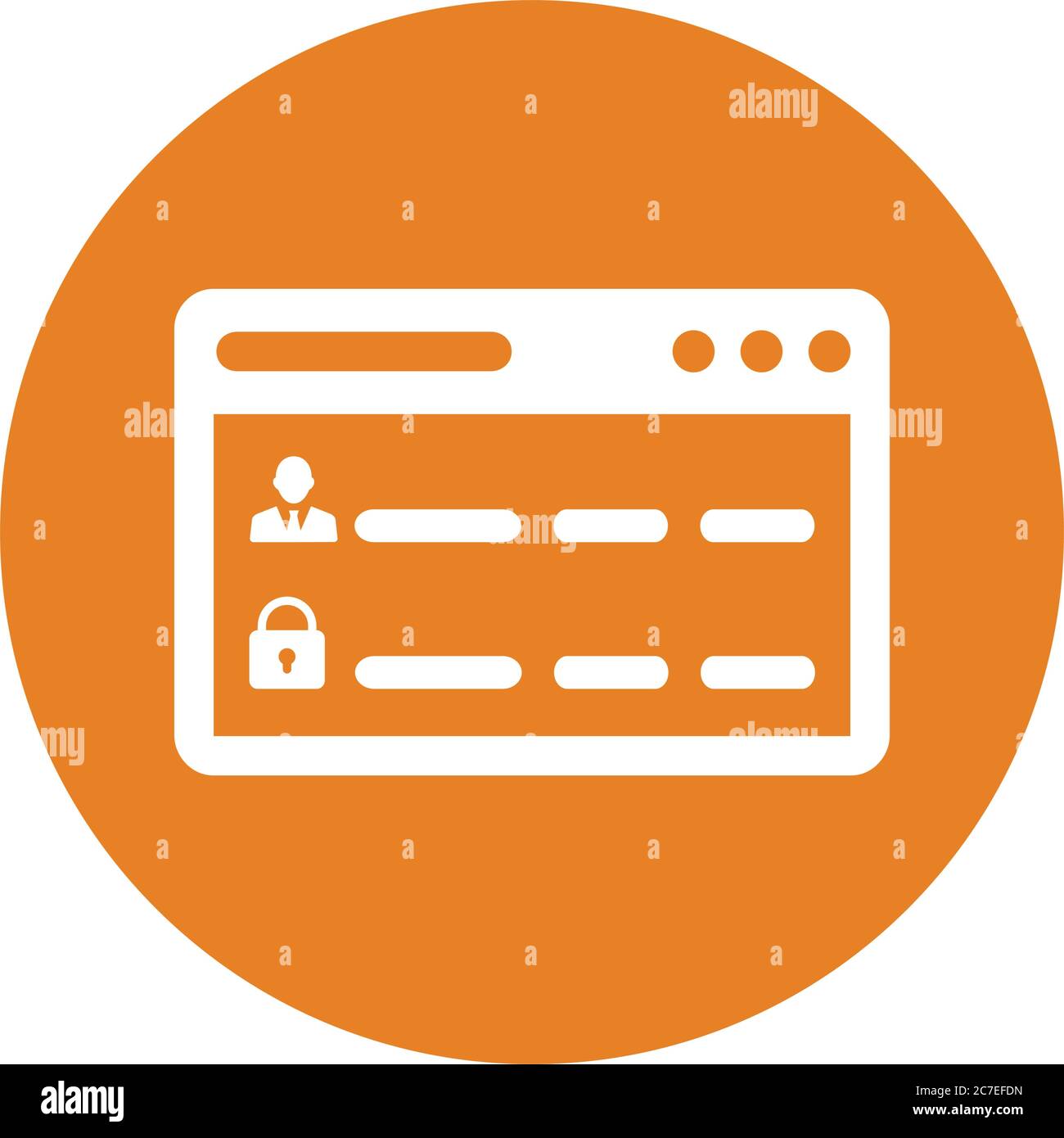 Browser, web page icon, vector graphics for various use. Stock Vector