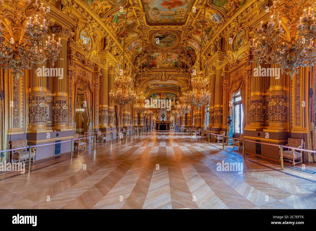 Paris, France - 06 19 2020: View inside Paris Opera Garnier Stock Photo