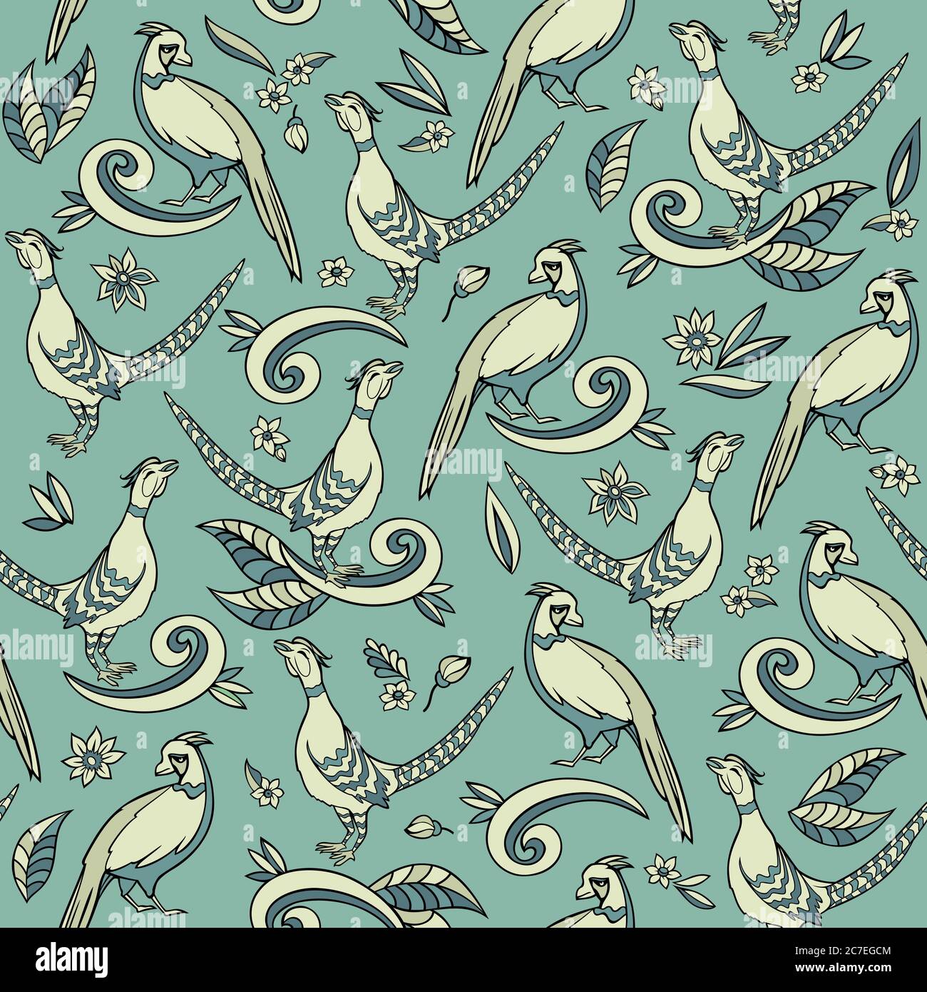 Cartoon birds vector seamless pattern Stock Vector Image & Art - Alamy
