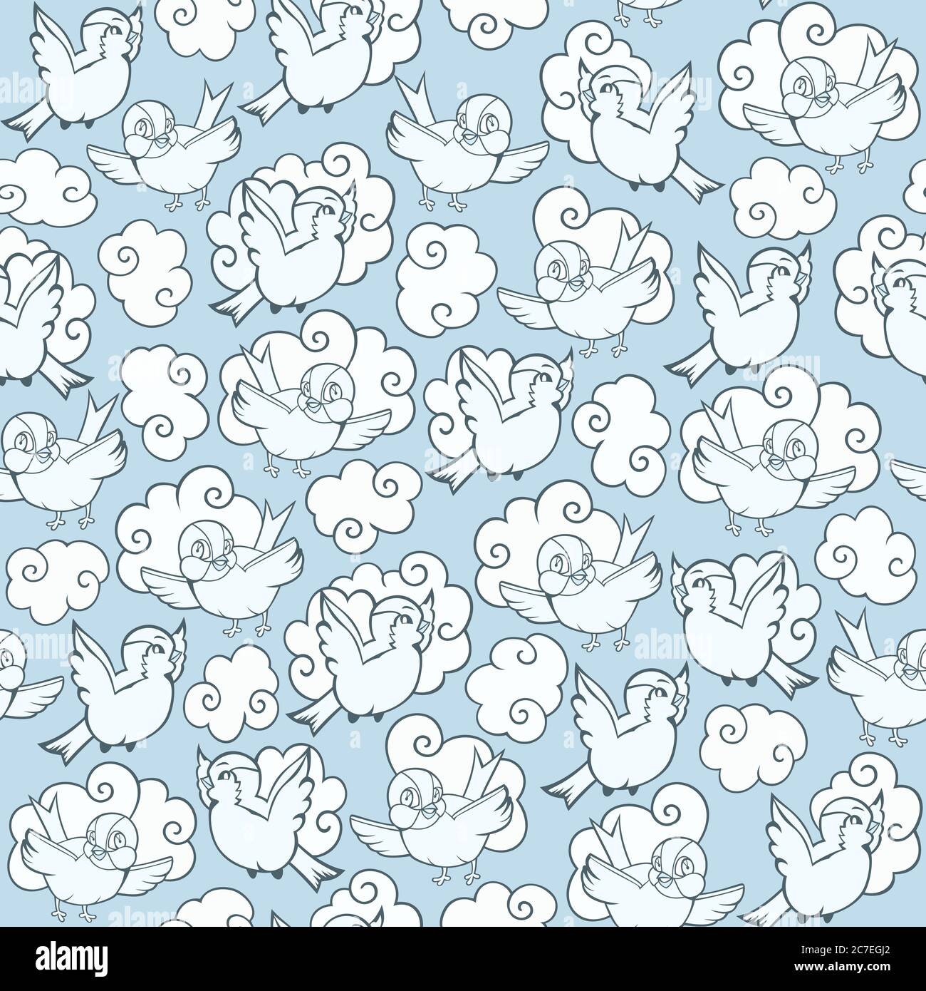 Cartoon birds vector seamless pattern Stock Vector Image & Art - Alamy