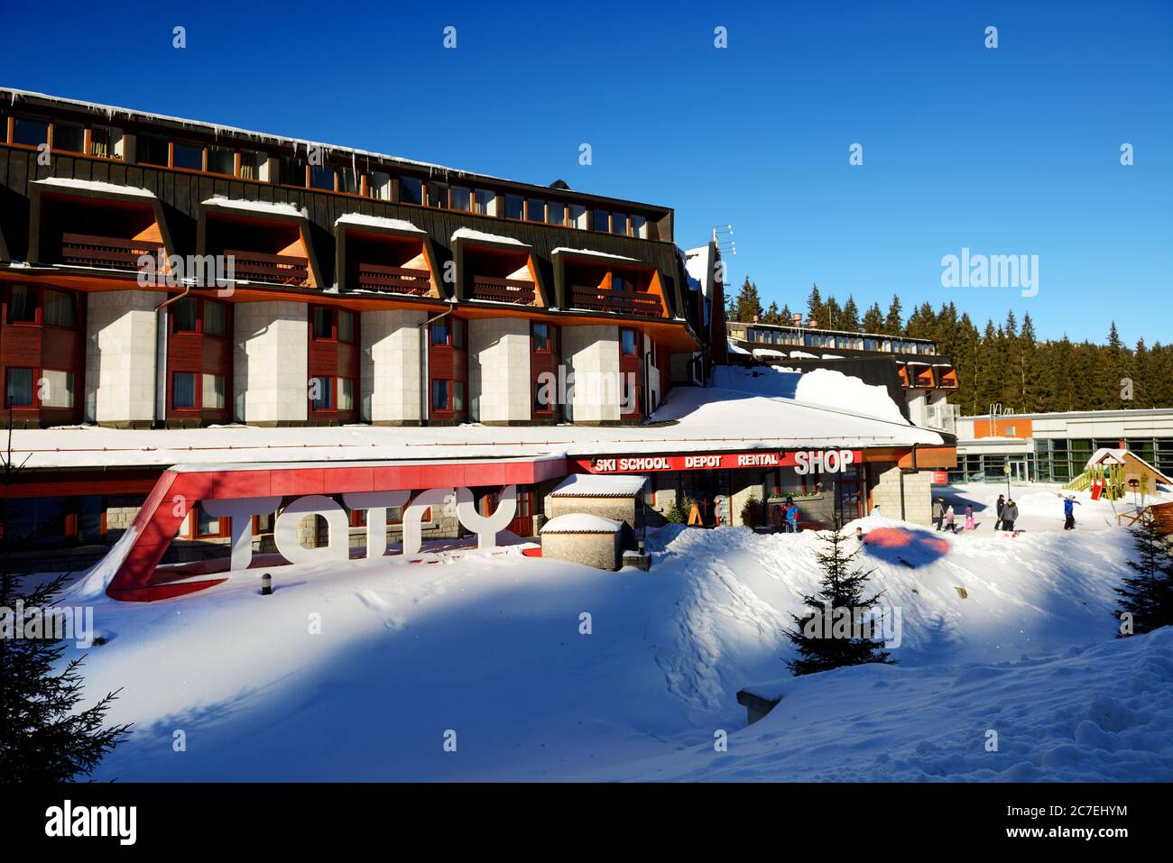 JASNA, SLOVAKIA - JANUARY 22: The Grand wellness hotel in Jasna Low Tatras.  It is the largest ski resort in Slovakia with 49 km of pistes on January 2  Stock Photo - Alamy