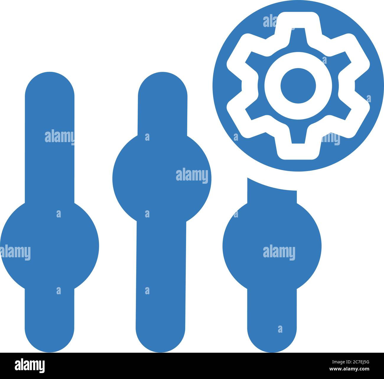 Sound control, Equalizer icon, vector graphics for various use. Stock Vector