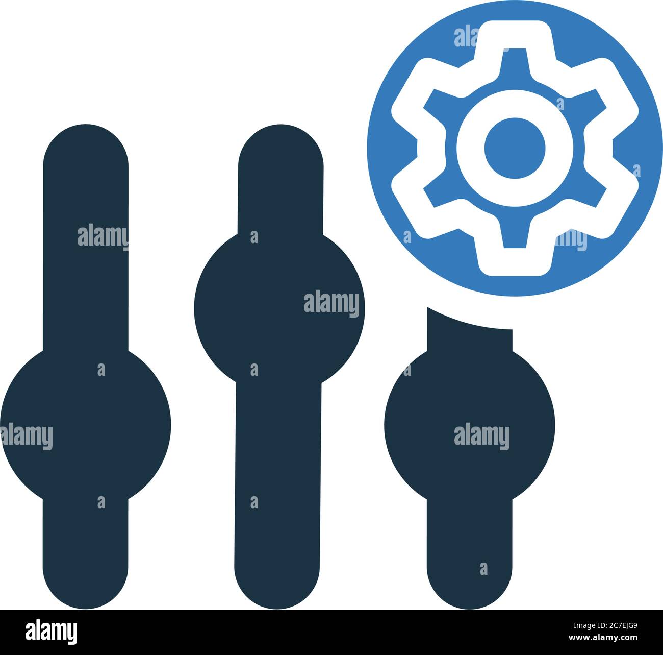 Sound control, Equalizer icon, vector graphics for various use. Stock Vector