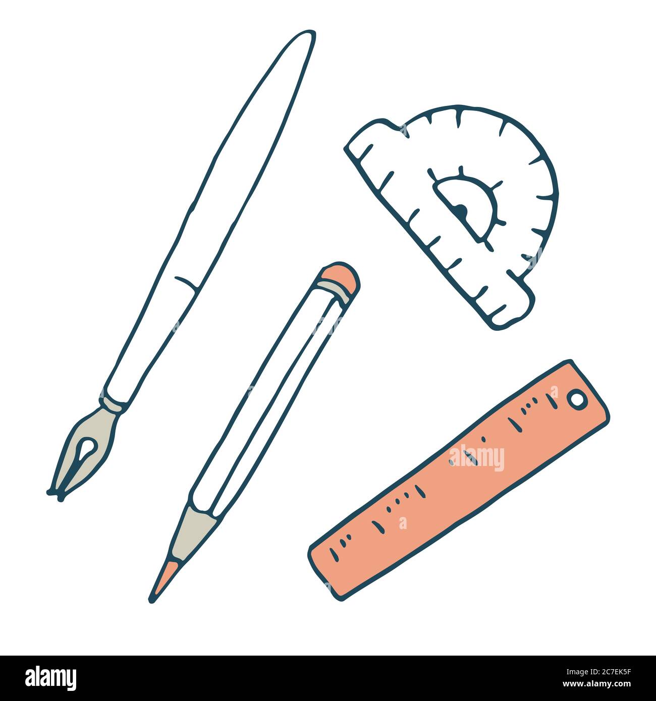 Ruler pencil vector Stock Vector Images - Alamy