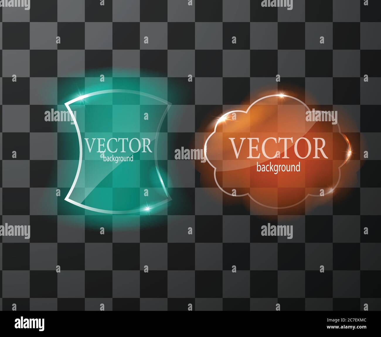 Glass vector button plane. Easy editable background Stock Vector