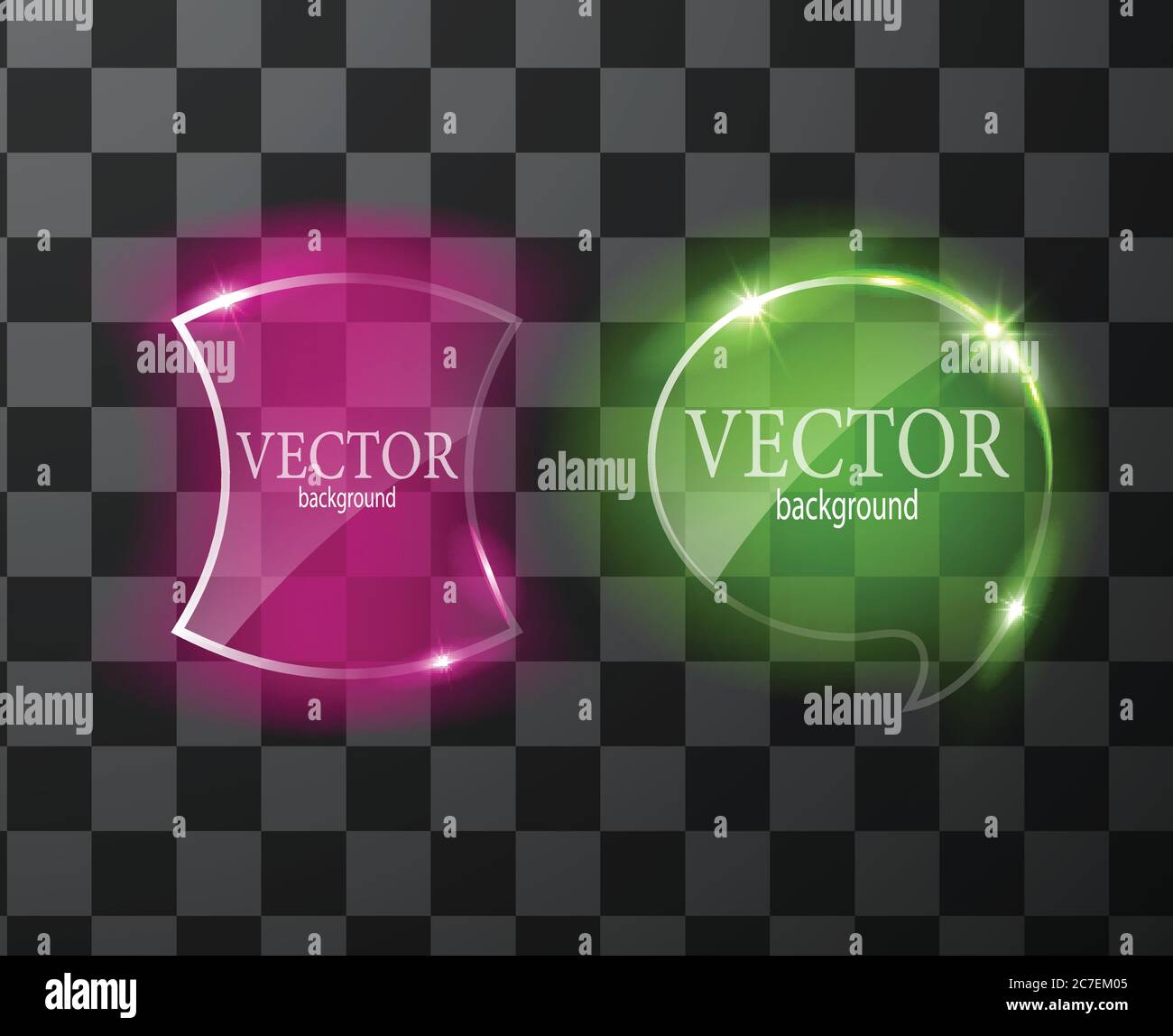 Glass vector button plane. Easy editable background Stock Vector