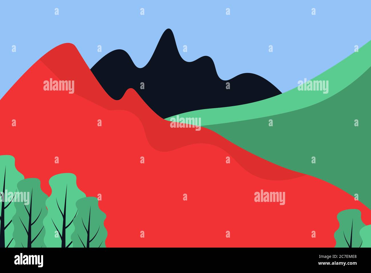 Mountain landscape background vector illustration Stock Vector Image ...
