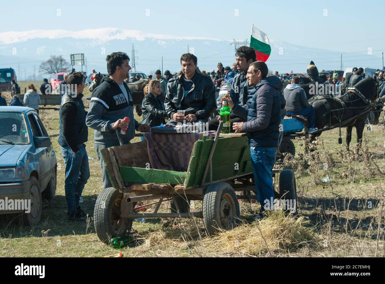 Horse Easter in the village of Aprilovo, Bulgaria Stock Photo