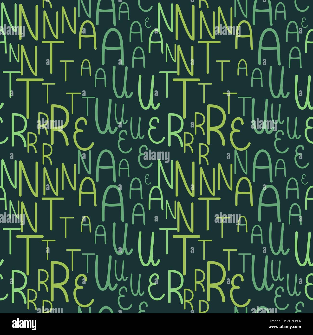 Seamless nature lettering vector pattern Stock Vector