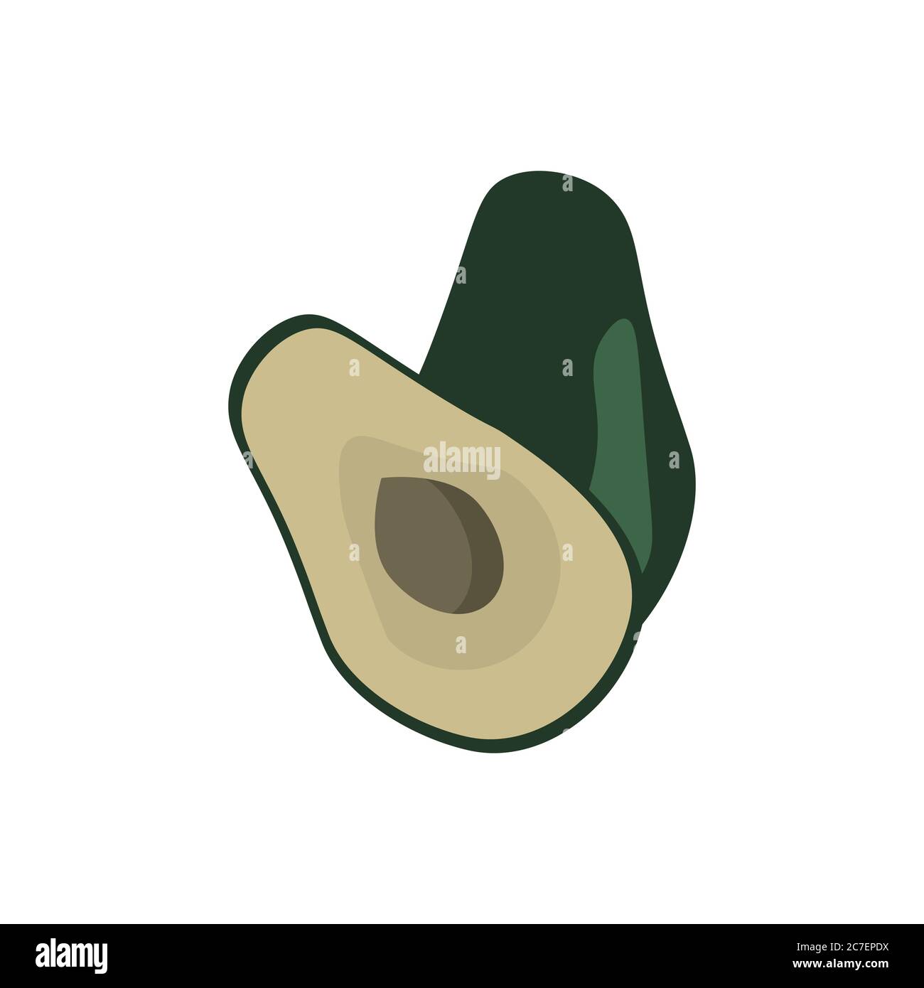 Avocado simple vector illustration icon Stock Vector Image & Art - Alamy