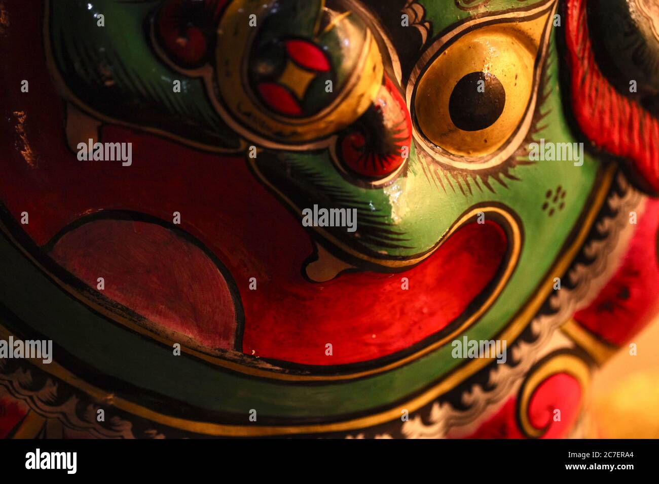 Closeup shot of a visual art mask for a ritual Stock Photo Alamy