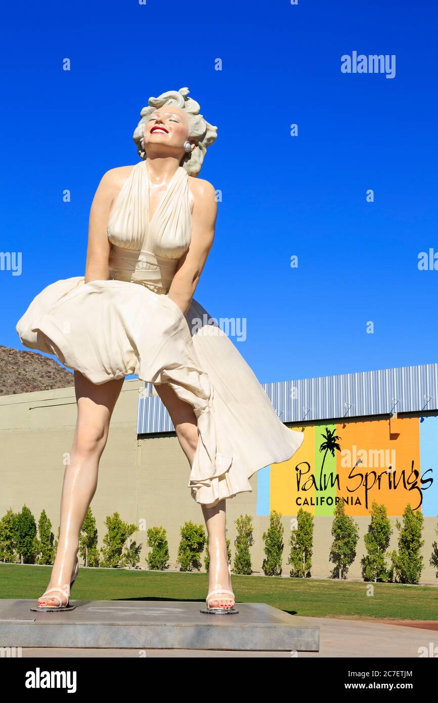 'Forever Marilyn' by Seward Johnson,Palm Canyon Drive,Palm Springs,California,USA,North America Stock Photo