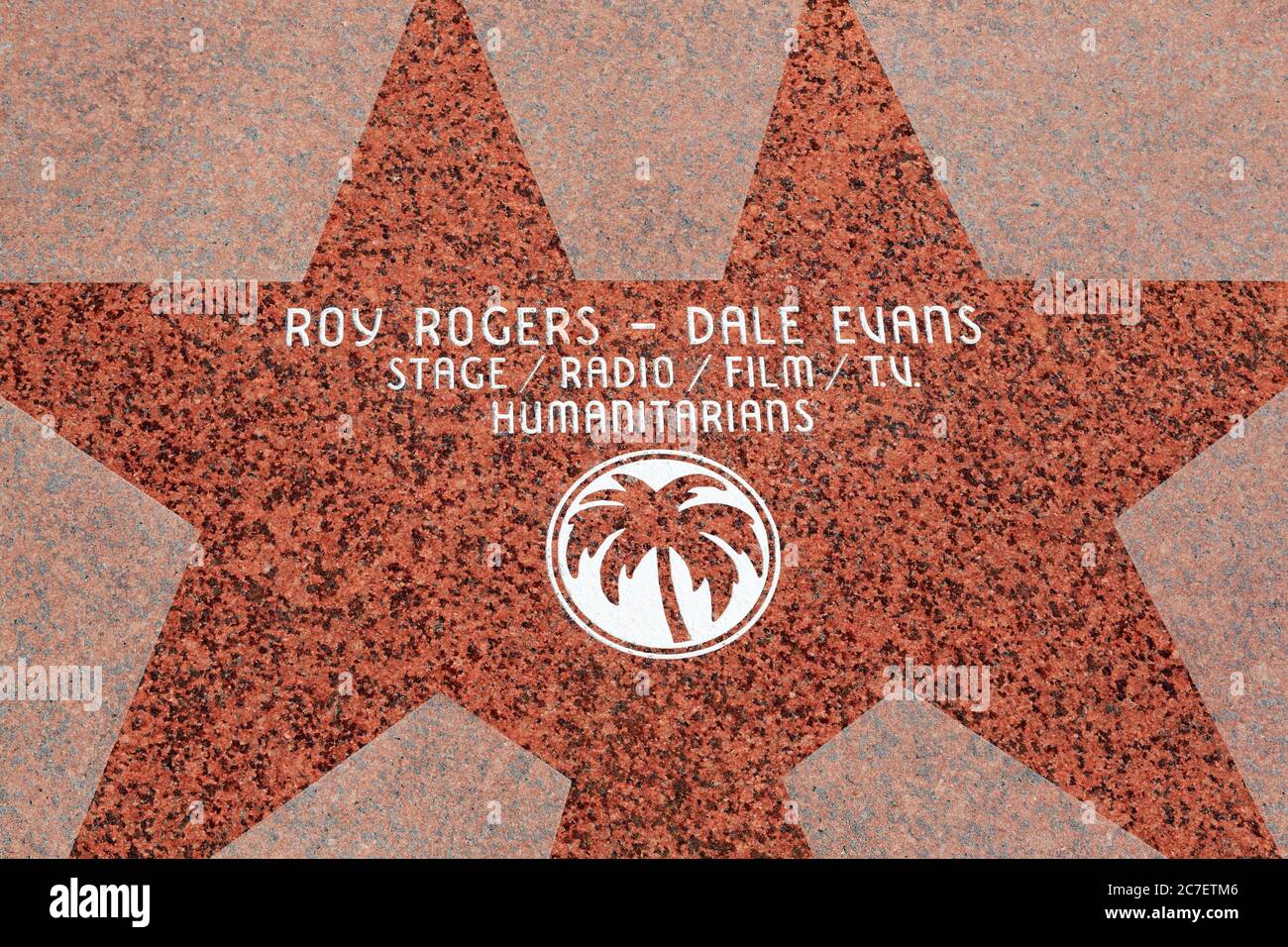 Roy Rogers tar on the Walk of Fame,Palm Springs,California,USA,North America Stock Photo