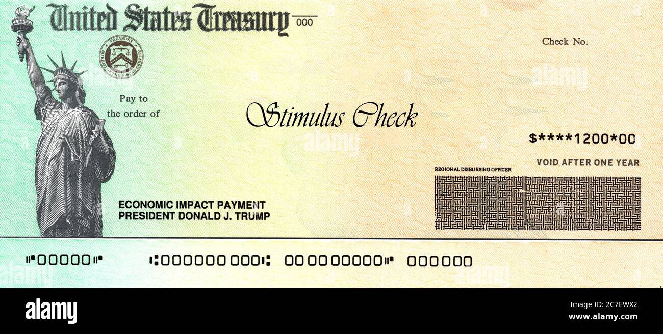 2020 Stimulus check from United states Treasury Economic impact payment