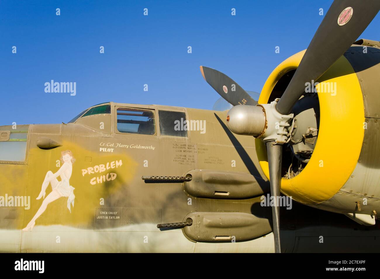 North American B-25J medium bomber at March Field Air Museum, Riverside County, California, USA, North America Stock Photo