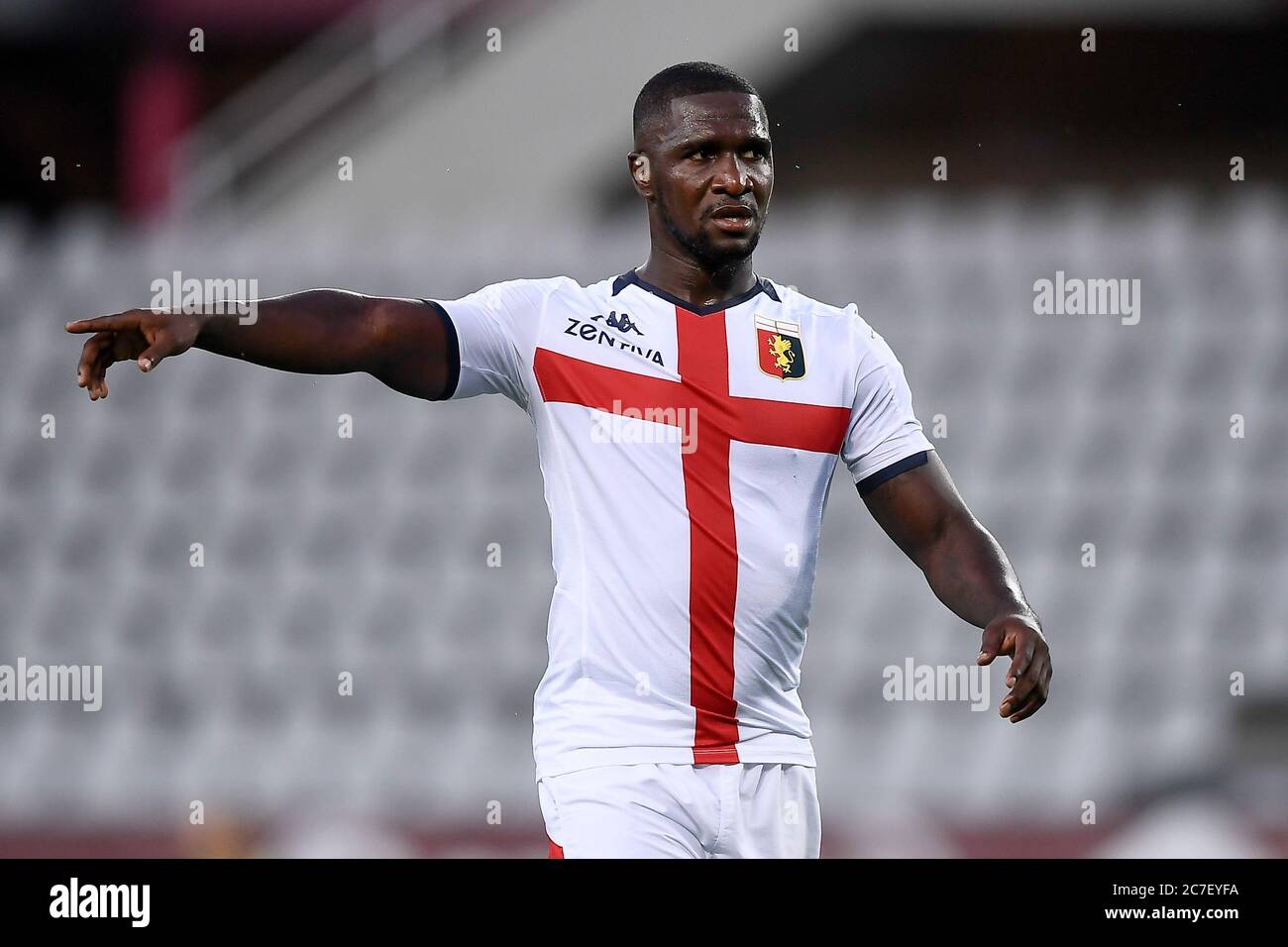 Turin, Italy. 16th July, 2020. TURIN, ITALY - July 16, 2020: Cristian Zapata of Genoa CFC gestures during the Serie A football match between Torino FC and Genoa CFC. Torino FC won 3-0 over Genoa CFC. (Photo by Nicolò Campo/Sipa USA) Credit: Sipa USA/Alamy Live News Stock Photo