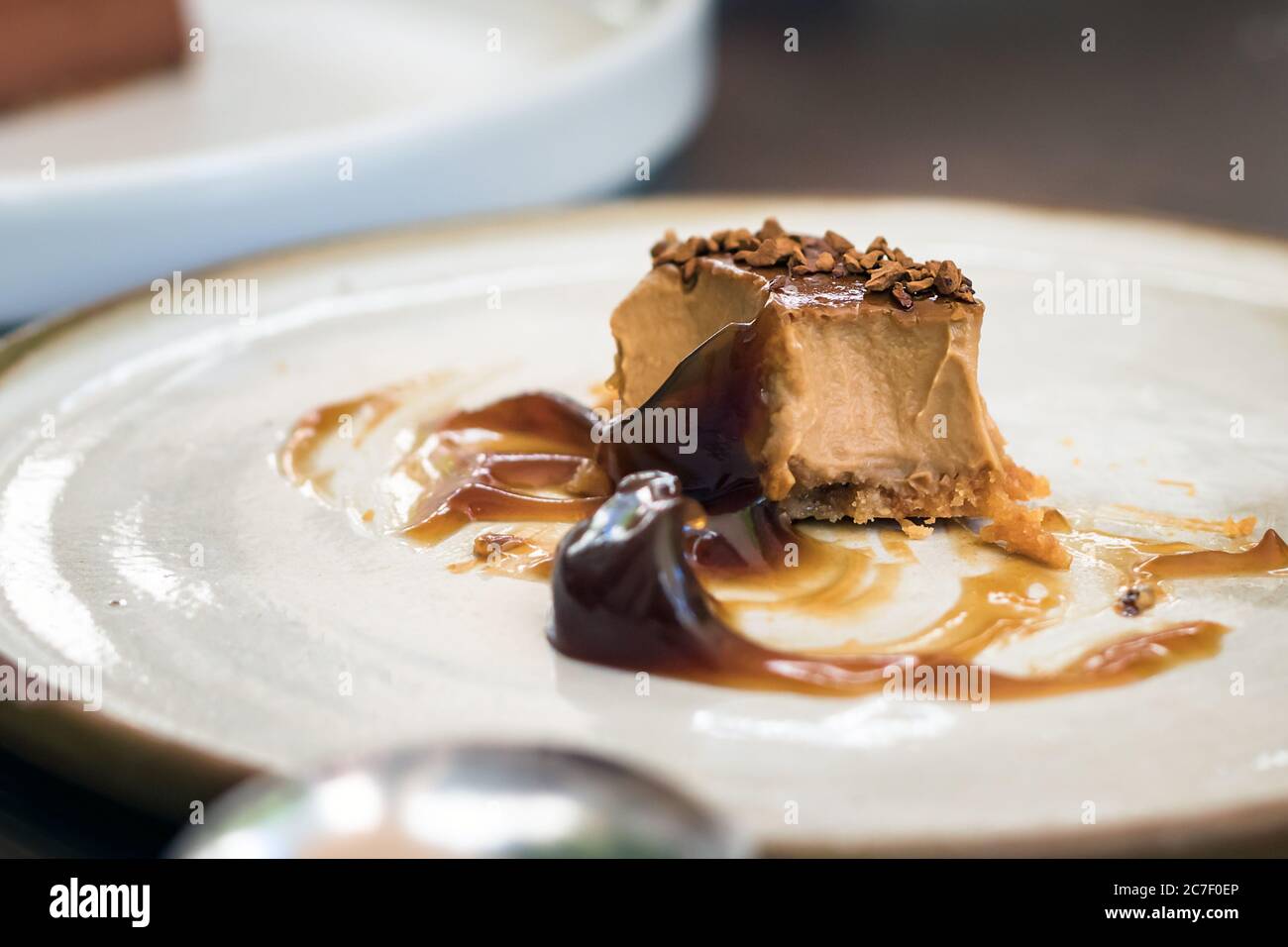 Gourmet dessert. Chocolate Tart with coffee cream Stock Photo Alamy