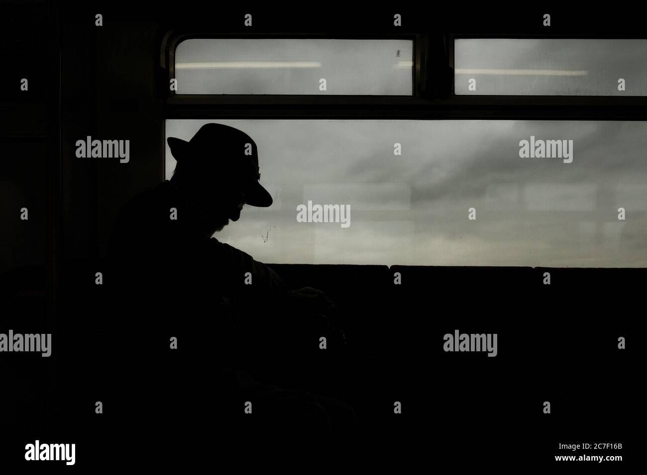 Man hat silhouette beard hi-res stock photography and images - Alamy