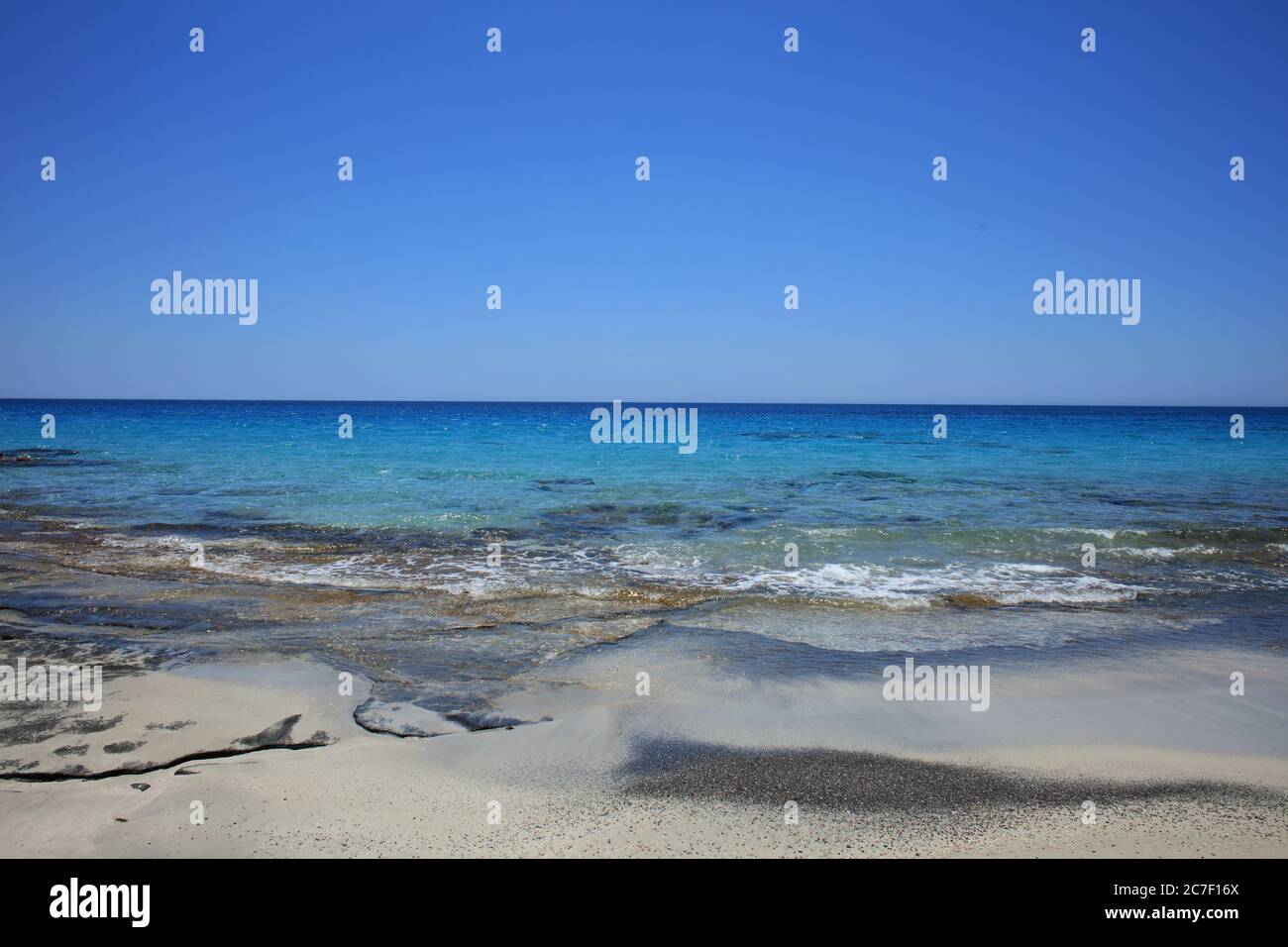 Kerdodasos beach crete private blue lagoon paradise red sand coast summer 2020 covid-19 holidays modern high quality prints Stock Photo