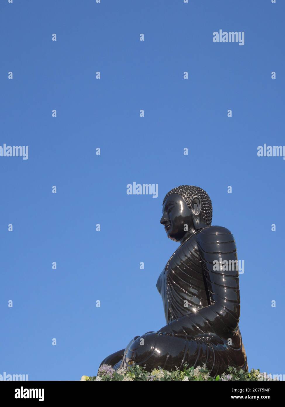Buddha statue, black statue Stock Photo Alamy